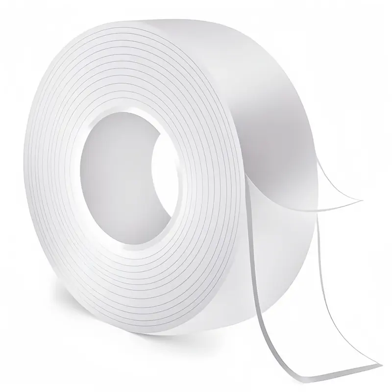 Durable Double Sided Tape (9.85FT) - High Bond Acrylic Pressure-Sensitive Tape, Easy to Use, Leaves Clean Residue-Free Finish, Strong Hold for Daily Decor Displays, Works on Metal, Glass, Wood