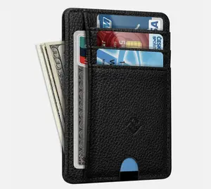 Mens RFID Blocking Leather Slim Wallet Money Credit Card Slots Coin Holder