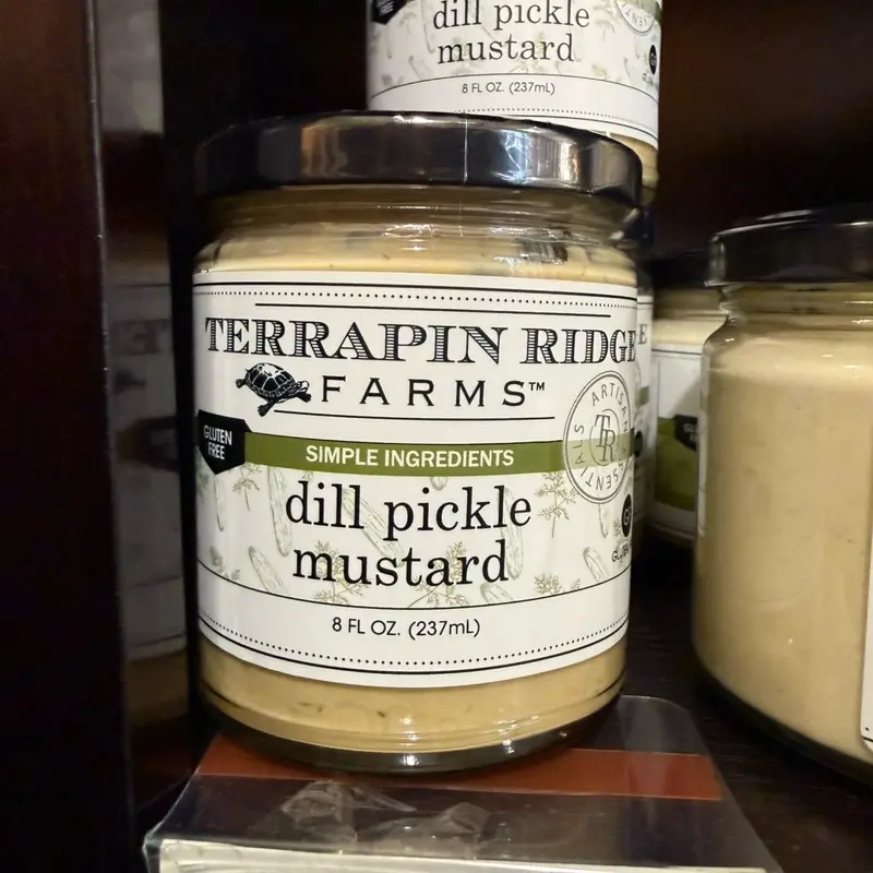 Terrapin Ridge Farms Dill Pickle Mustard 8 FL OZ 237mL Simple Ingredients Gluten Free Condiment Sauce Dip