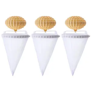 3Pcs Pet Hair Remover for Laundry Reusable Washing Machine Floating Lint Mesh Bag Household Hair Filter Washer Lint Trap Net Pouch for Washing Machine