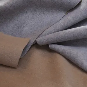 Wool Cashmere Blend Fabric, Dual-Sided Oatmeal, Wide 140cm, Soft Thick, Firm and Shaped, Autumn Winter High-End Commuter Material