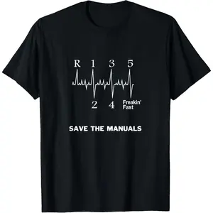 Save The Manuals Stick Shift Car Lover T-Shirt Graphic tees