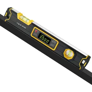 15.7-Inch Digital Torpedo Level and Protractor Neodymium Inclinometer V-  Bright LCD Display  level IP54 Dust/Water Resistant Black