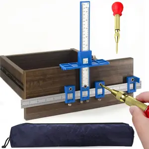 Cabinet Hardware Jig, Cabinet Handle Jig with Automatic Center Punch, Avoid Jitter Caused by Direct Drilling. Use for Handles and Pulls on Drawers/Doors