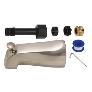 Brass Craft Service Parts  5.13 in. Master Plumber Universal Diverter Tub Spout, Satin Nickel