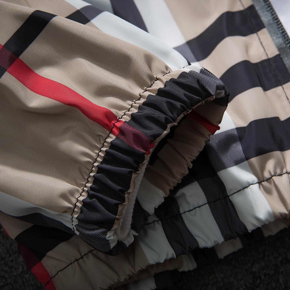 Men's jacket - Full zipper design, with pockets, casual style, perfect for autumn/winter wear, hooded collar, regular cut, checkered pattern, men's jacket.