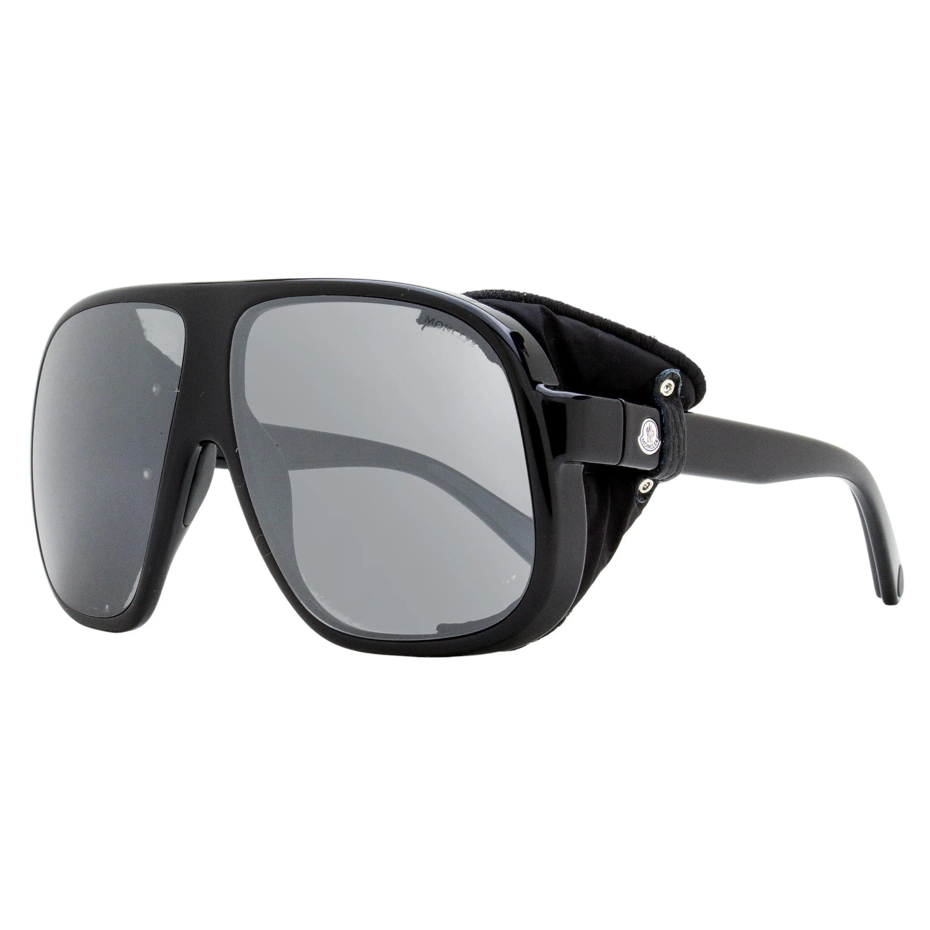 Moncler Diffractor Après Ski Sunglasses ML0206-05C, Black 66mm, Functional Chunky Black-Rimmed Chic Sleek Anti-Ultraviolet Men's Sunglasses, Chunky Men's Sunglasses, Black-Rimmed Men's Sunglasses