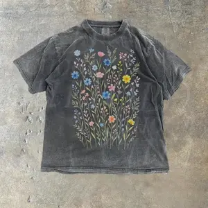 Comfort Colors Wildflowers Vintage Style Tshirt, Retro Floral Print Tshirt, Blooms Soft Botanical T-shirt, Cottagecore Boho Botanical Top