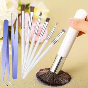 9Pcs Cake Baking Brushes Set with Straight and Curved Tip Tweezers,Professional Food Paint Brushes Set,Chocolate Sugar Cookie Candy Decorating Brushes for DIY Baking Enthusiasts