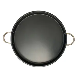 Stainless Steel 24" FLAT Comal with inside non-stick coating/ Comal de acero inoxidable de 24" con cobertura antiadherente Cookware Pot Portable Nonstick