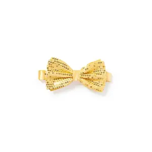 Men's Sequin Bow Tie - Gold