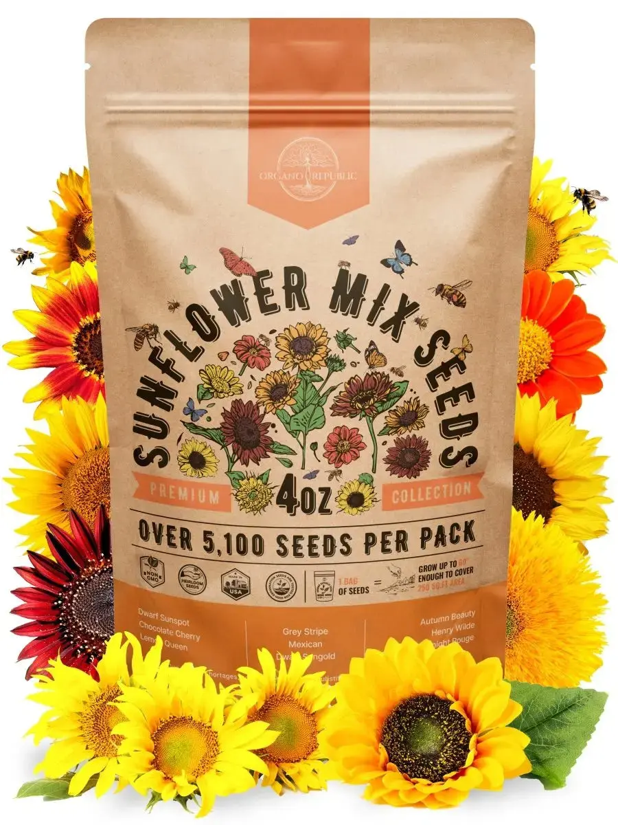 Sunflower Mix Seeds Pack 4 oz