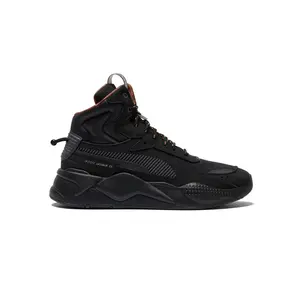 PUMA Mens Rs-X Mid Black Ice Lace Up Sneakers Shoes Casual - Black