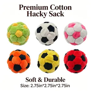 6 Pack Hacky Sack Balls - 2.75 Inch Cotton Exterior Soft Durable Footbags | Balls for Juggling & Footbag Games Perfect for Beginners & Advanced Players