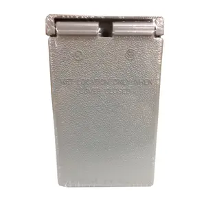 212 MAIN 1G Vertical Die-Cast Self-Closing Weatherproof Outlet Cover, Gray, Includes Screws (Model FGV-1DCV Gfcigy), Weatherproof Cover
