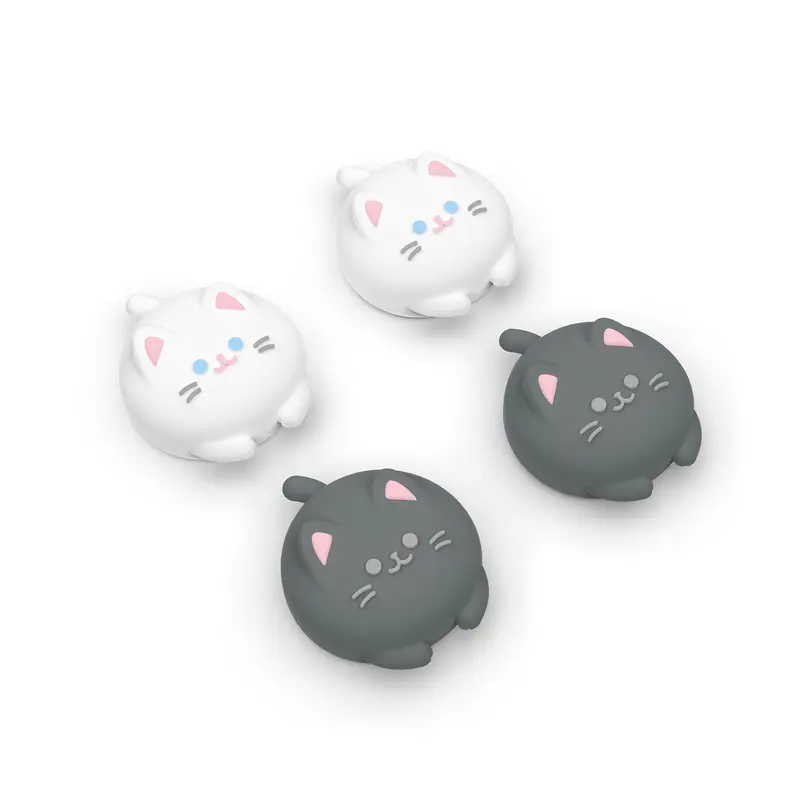 PlayVital Joystick Caps for Nintendo Switch, Thumbstick Caps for Nintendo Switch Lite, Analog Cover for Joycon of Nintendo Switch OLED, Thumb Grip Caps for Nintendo Switch & Switch Lite & Switch OLED Cutie Kitty Console