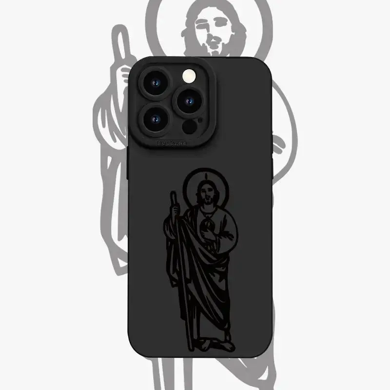 Christian Faith Cross Durable Smartphone Case, Inspirational Bible Verse Design, Matte Finish Shockproof Protection Casing, Handheld Accessory for iPhone 11-17 Series & Samsung, Religious Gift for Believers