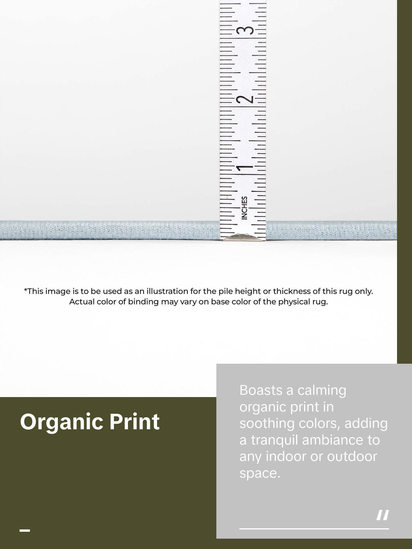 Machine Washable Gray Rug - Indoor / Outdoor - Kids / Pet Friendly Organic Print Rug