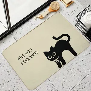 "ARE YOU POOPING" Non-Slip Bath Mat - Thin, Ultra-Absorbent, Stain-Resistant, Quick-Drying - Easy to Maintain - 15.7x23.6in/40x60cm - Suitable for Bathroom Floors, Bathtubs