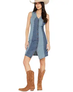 Wrangler Women's Patchwork Vest Mini Dress - 112378574