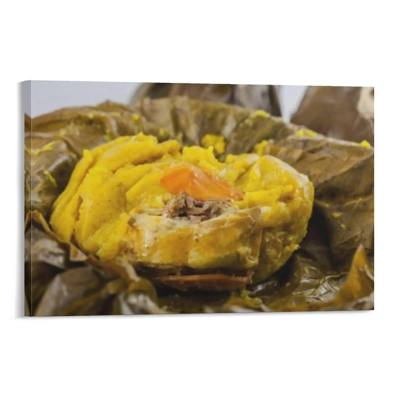 Traditional Colombian Tamale As Made Region Isolated White Poster Poster Canvas Wall Art For Bedroom Decor Bar Office Room Decor Gift
