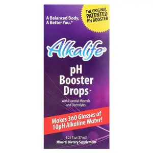 Alkalife pH Booster Drops with Essential Minerals and Electrolytes, 1.25 fl oz (37 ml)