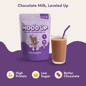 Moo'd Up Chocolate Milk Mix - Low Sugar, Protein-Rich, Dairy-Free, Perfect for Chocolate Milk or Hot Chocolate Cocoa Flavor Cacao Powder