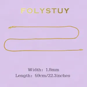 《Y136》4mm Width Cuban Curb Chain | 22 Inch Sleek Layering Necklace | Trendy Unisex Accessory