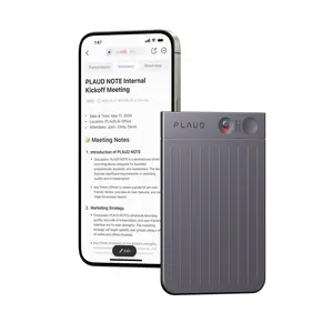 AI Voice Recorder, PLAUD Note Voice Recorder w/Case, App Control, Transcribe & Summarize Empowered by ChatGPT, Support 59 Languages, 64GB Memory, Audio Recorder for Lectures, Meetings