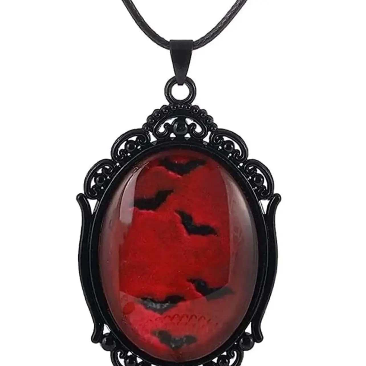 Vintage Blood Bat Cabochon Pendant Choker with Vampire Bat Design saint peter cross necklace pink tiffany necklace stainless steel