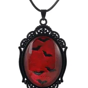 Vintage Blood Bat Cabochon Pendant Choker with Vampire Bat Design saint peter cross necklace pink tiffany necklace stainless steel
