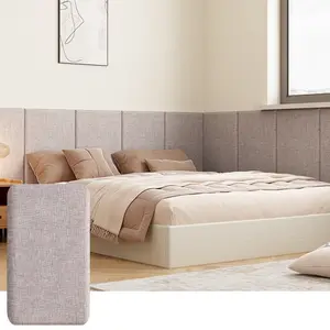 High-quality wall panels, thickened 3D headboard and tatami frame wallpaper, self-adhesive soft wall panels, size 19.7 inches x 9 inches, easy to peel and stick, suitable for: soft wall padding for bedrooms and living rooms, headboard protective pads