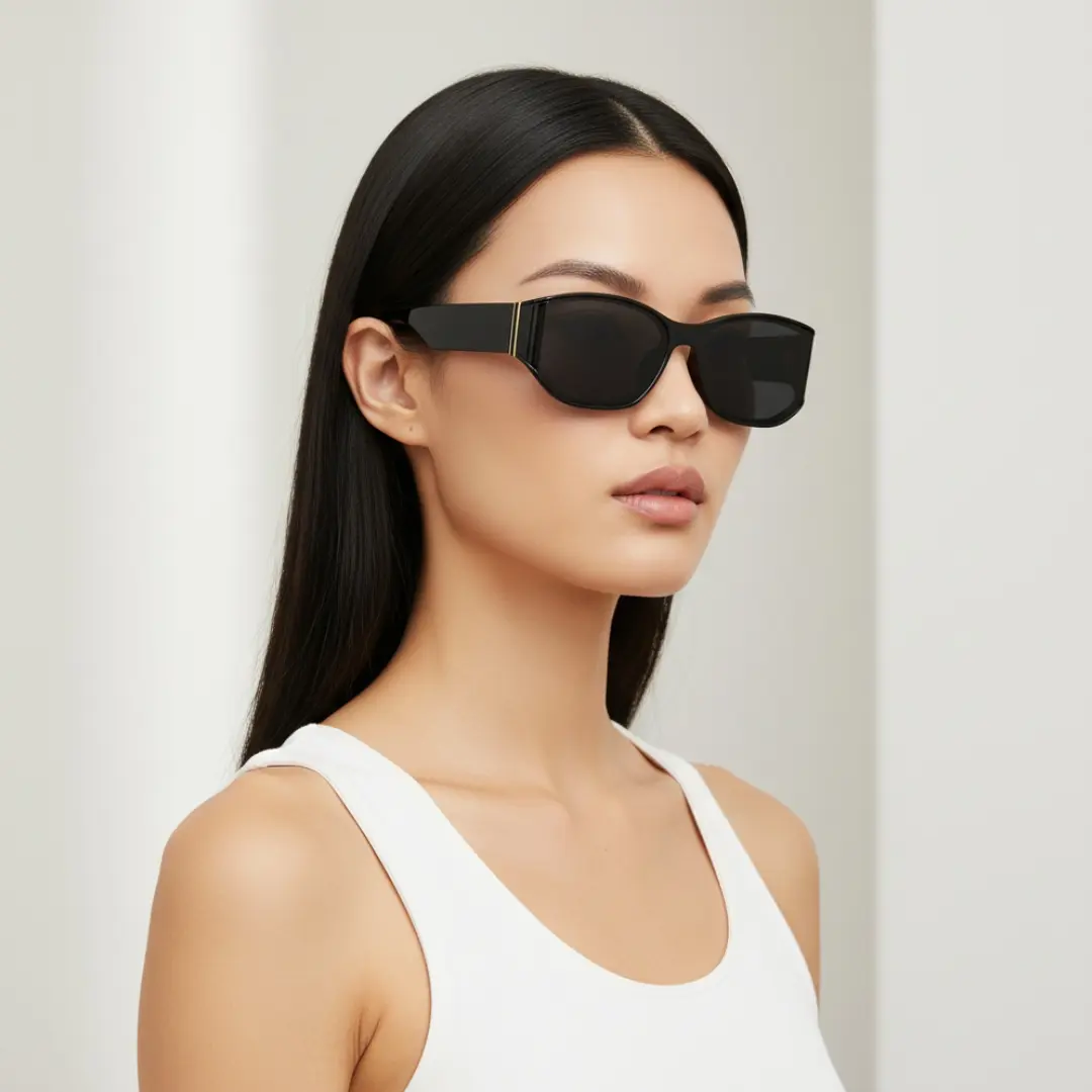 Classic wrap-around sunglasses – UV protection – Suitable for driving and outdoor activities; for both men and women.