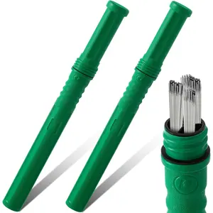 2 Pcs Welding Rod Storage 40 Inch Tig Rod Storage Canisters Welding Electrode Holder Airproof Waterproof Welding Rod Container (Green)