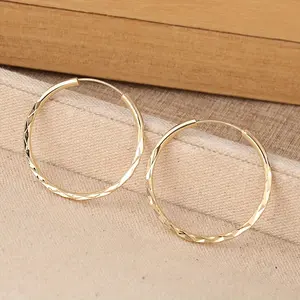 Concise Classic Twist 4MM Hoop Earrings for Women Fashion Exquisite Party Banquet Versatile Jewelry Accessories Crafts Suit Various Occasions Metal Versatile Female Jewelry