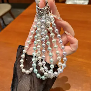 Star element Sparkling Beaded Phone Wrist Strap- Stylish Cellphone Lanyard Chain with Bracelet Design for Women and Girl HNSPSJL07