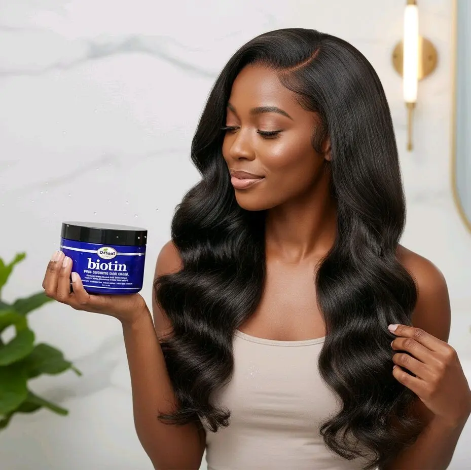 Difeel Pro-Growth Biotin Hair Mask 12 oz for Hair Loss Treatment - Enhances Hair Health & Strength