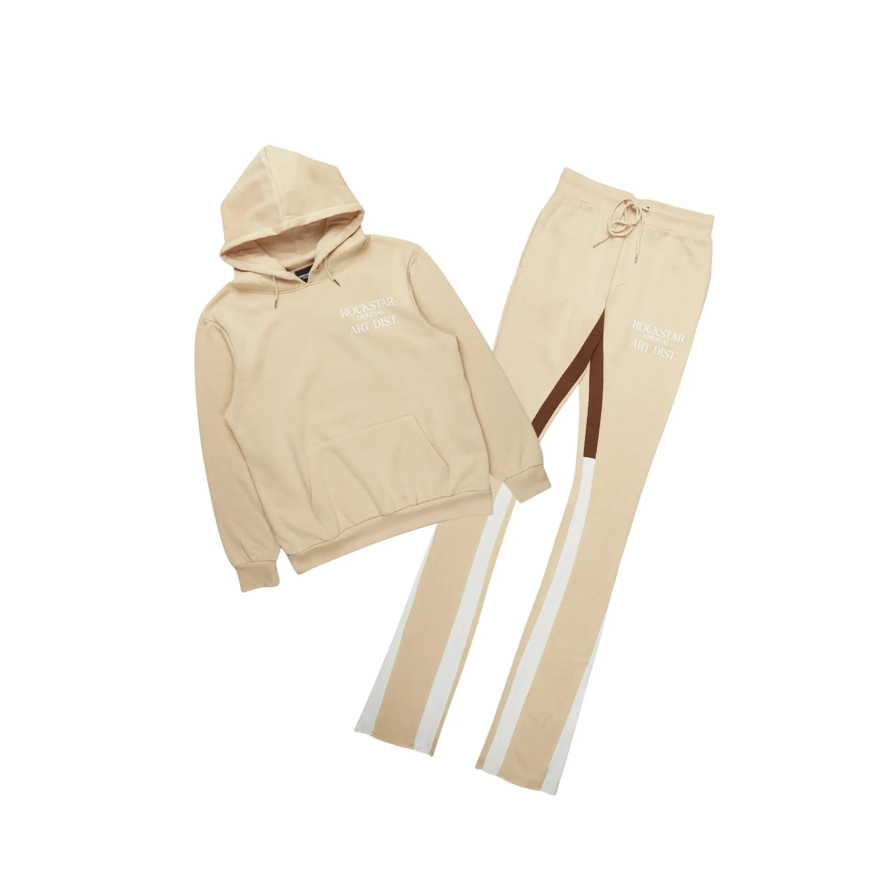 Briggs Beige Hoodie/Super Stacked Flare Track Set
