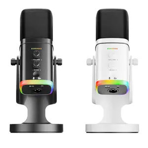 Facmogu Yu8 Professional Gaming Microphone XLR/USB Dual-Mode Dynamic RGB Microphone with One-Touch Mute and Independent Gain Adjustment. Suitable for Computers, Mobile Phones, Audio Interfaces, Mixing Devices, and Universal Esports Live Streaming