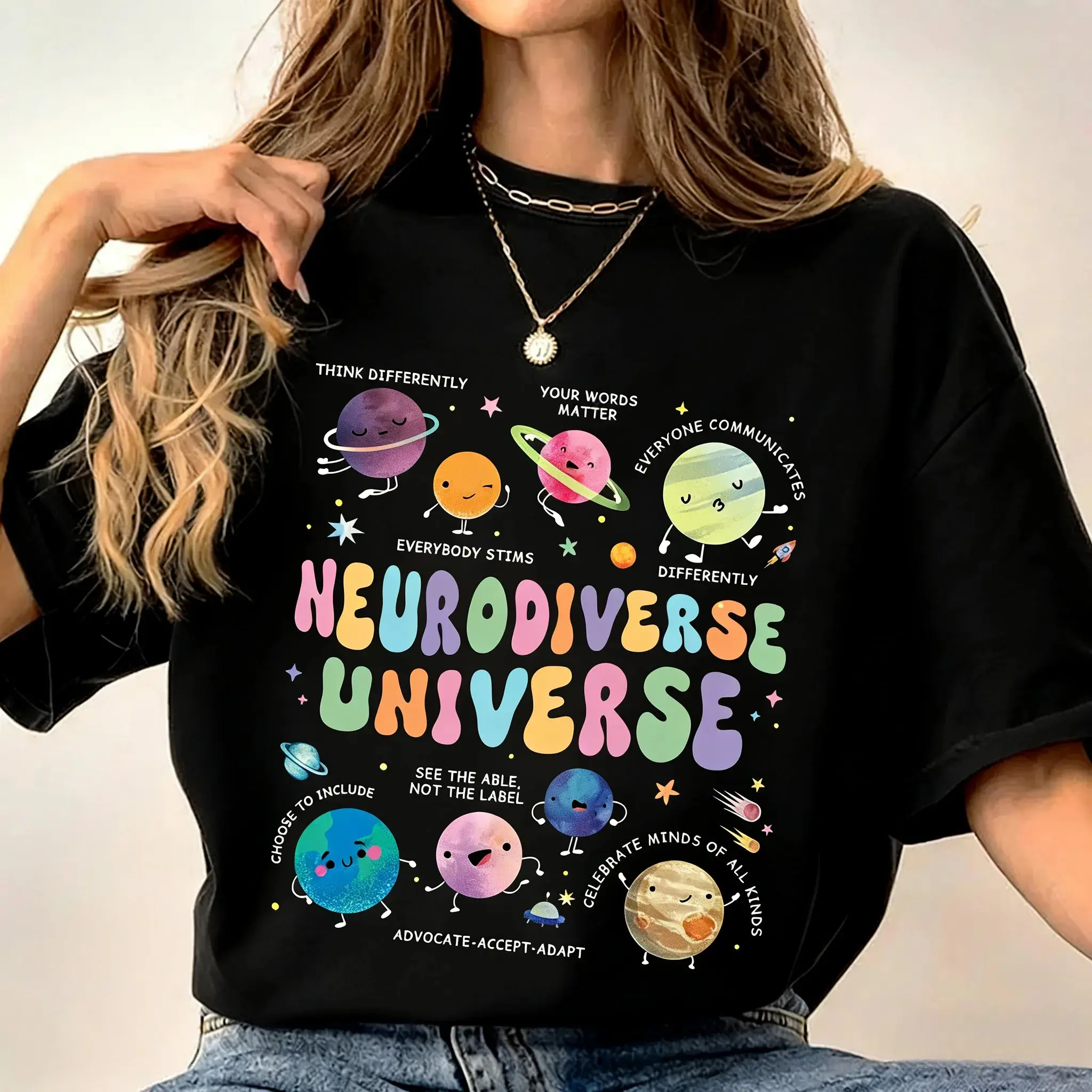 Autism Awareness Shirt, Neurodiverse Universe Shirt, Sped Teacher Shirt, Space Neurodiversity Shirt, Special Education Shirt, Autism Tees