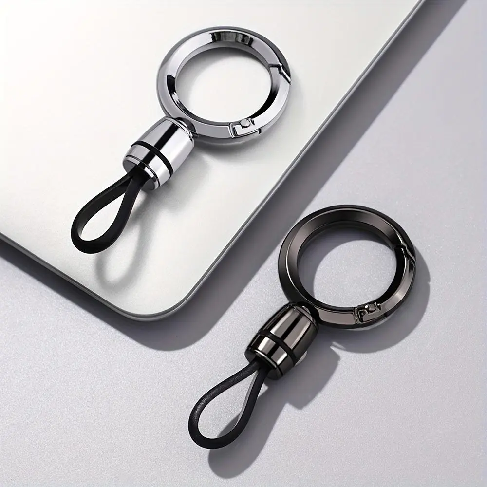 4-Piece Unisex Casual Minimalist Magnetic Couple Keychains - Zinc Alloy & TPU Tough, Non-Plated, Plain, Harmless, Durable Fashion Accessory for Car Keys