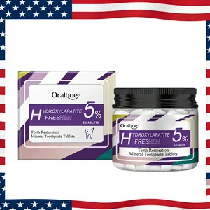 Oralhoe Oral Mint Toothpaste Tablet, Portable Mouthwash Cleaner Mouthguard Tablet Remove Stains And Freshen Breath Toothpaste