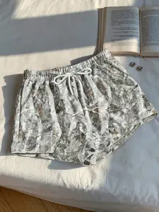 Vintage Street Style Camouflage All-Over Print Loose-Fitting Gym Shorts, Moderate Thickness for All Seasons, Casual Summer Wear, Athleisure Casual Shorts