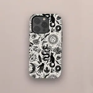 Mystical Witch Two-In-One Phone Case, Halloween Gift, Romantic, Protective Design, Anti-Scratch, Magnetic, Shockproof, Fits iPhone 11-17 Series