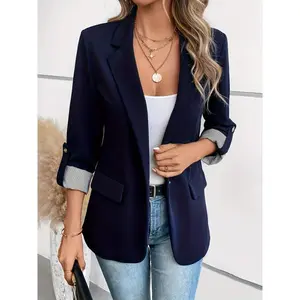 ��Unique��Single-breastedNecklineSuitJacket,ElegantLongSleeveOfficeWorkSuitJacket,Lady'sClothing