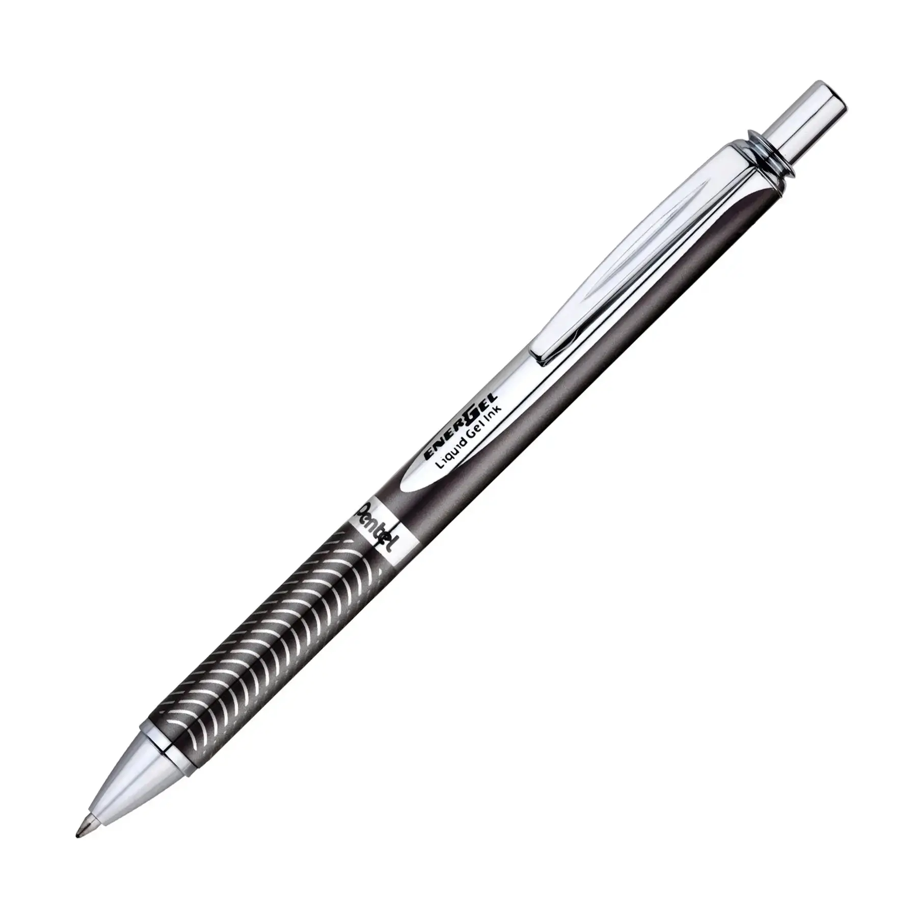 Pentel EnerGel Alloy Retractable Premium Ink Gel Writing Pen - 0.7mm Metal Tip, Medium Line, Violet Barrel, Black Ink, Ink Gel Pens, Writing Pens