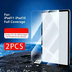 2 Sheets of Tempered Glass Screen Protector for iPad 11th and 10th Generation (A16/A3355/A3356) - Ultra Durable, Smooth Surface, Anti-Fingerprint, 9H Hardness Protection, Tablet Accessories | Fashion Design / High Definition