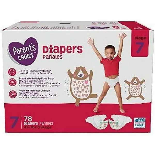 Baby Diapers (Size 7) 72 Count Leak Protection for Babies