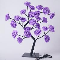 Purple Rose Tree Light