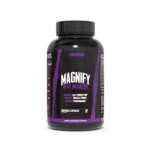Huge Supplements Magnify Pump Pills & Nitric Oxide Booster with NO3-T Nitrates, Agmatine Sulfate, VasoDrive-AP (180 Capsules)